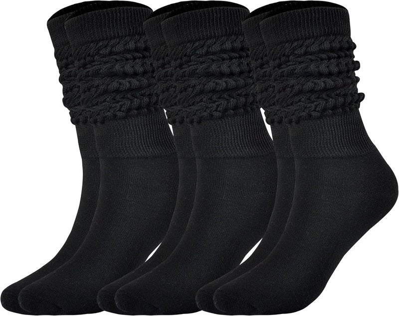 JORMATT Women Slouch Socks Thick Boot Socks Soft Extra Long Knee High Scrunch Socks Size 5-10 - Image 1